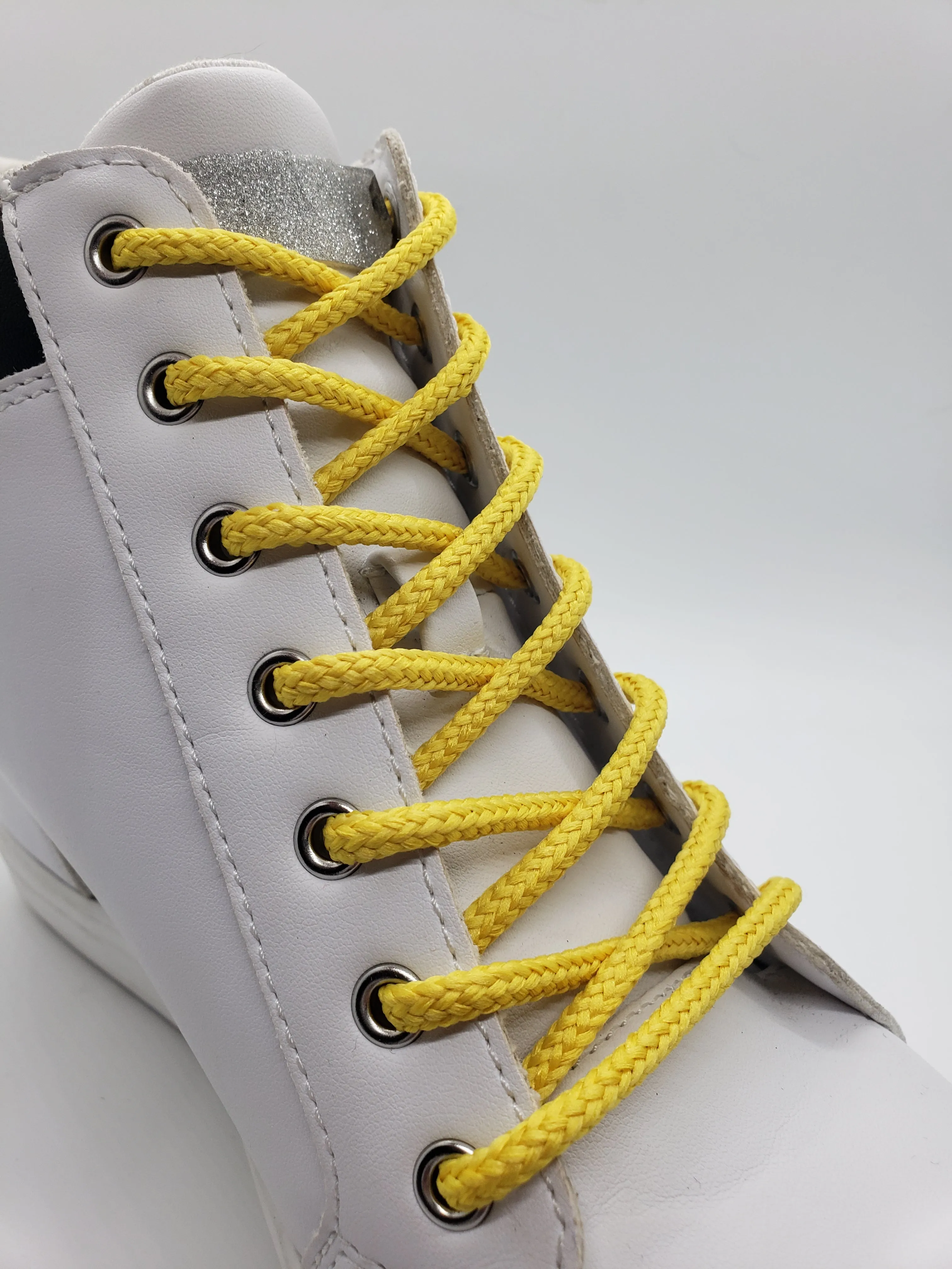 Round Solid Shoelaces - Mustard Yellow