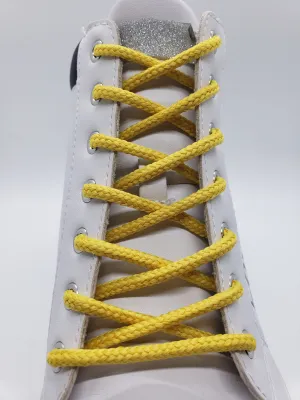 Round Solid Shoelaces - Mustard Yellow