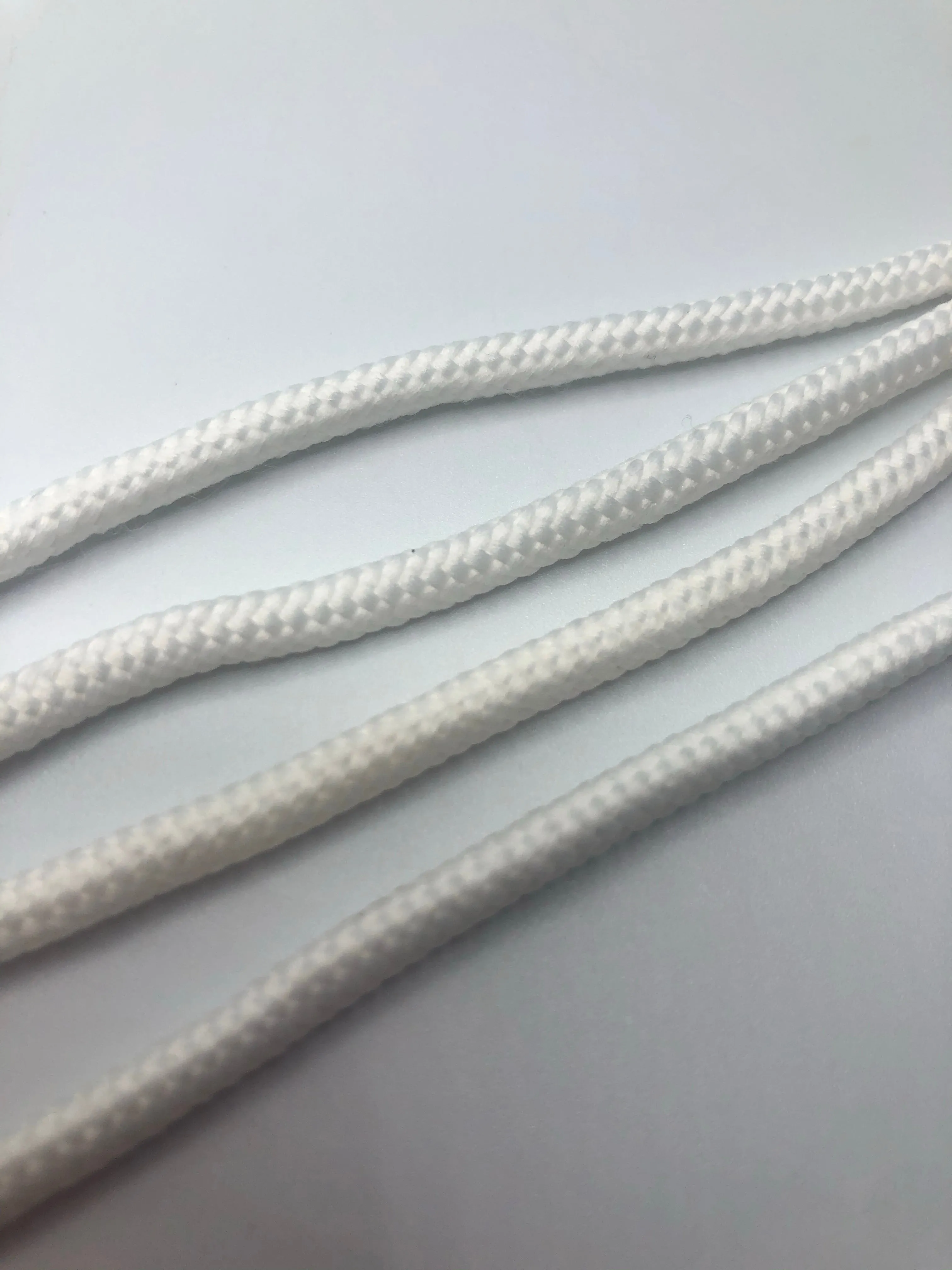 Round Solid Shoelaces - White