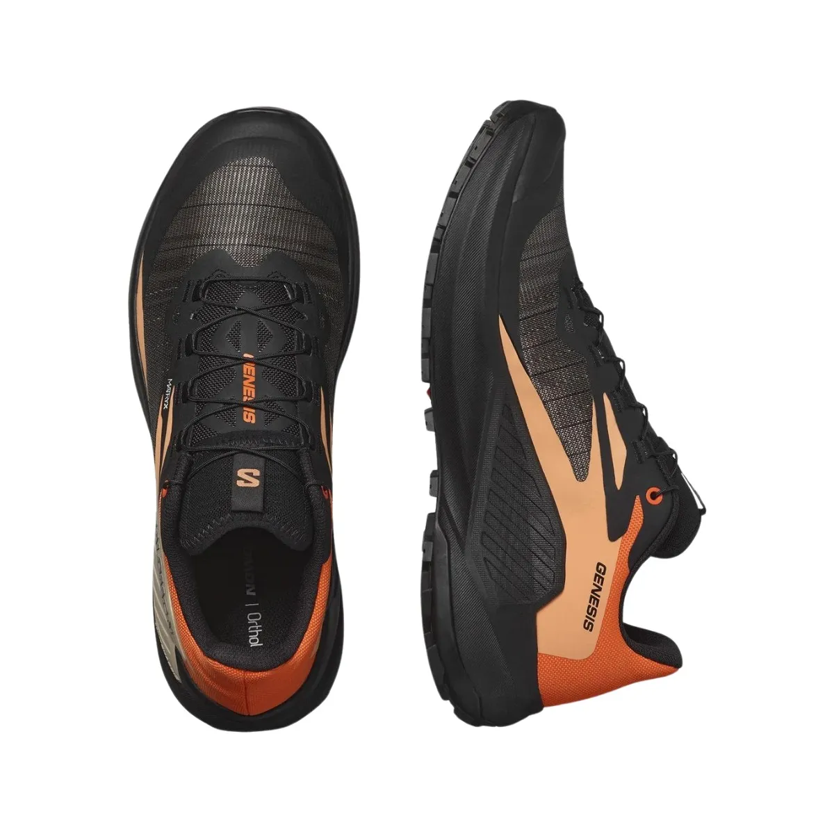 Salomon Genesis Black Orange SS24 Sneakers