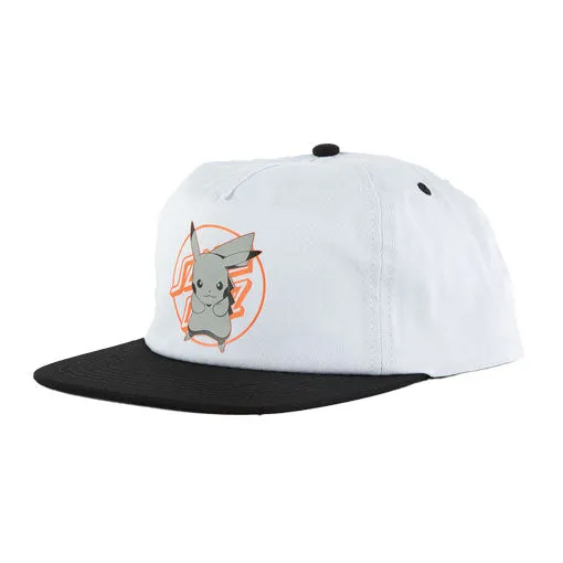 Santa Cruz Pokemon Pikachu Snapback Cap - White/Black