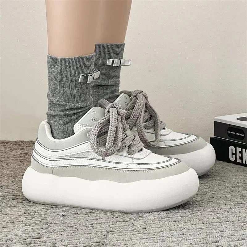 SBCS1253 Women's and Men's Casual Shoes - Platform Skateboard Sneakers