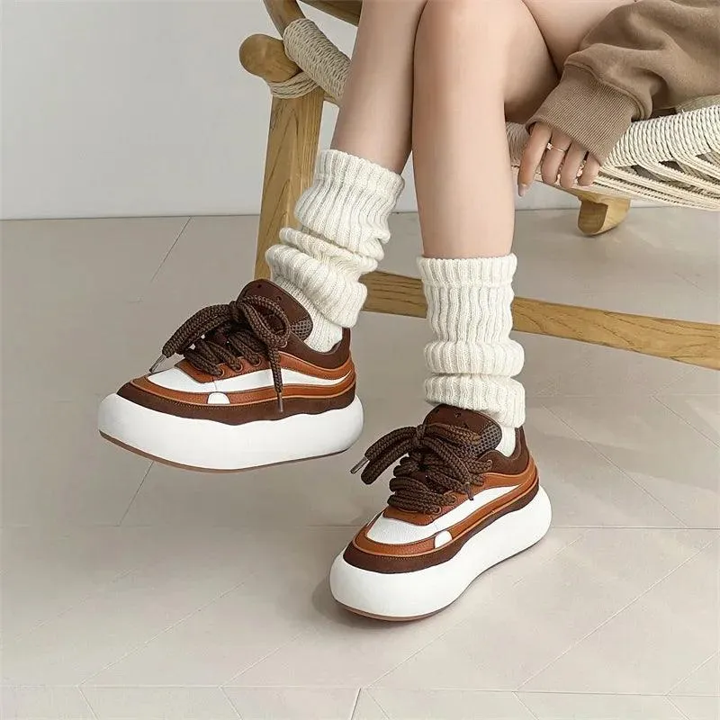 SBCS1253 Women's and Men's Casual Shoes - Platform Skateboard Sneakers