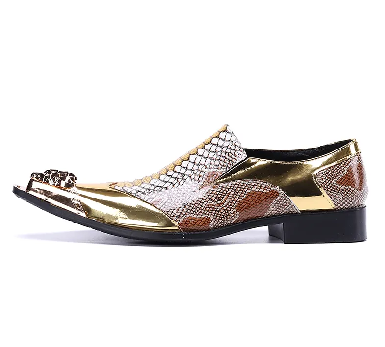 Shine Pointed Toe Slip-On Shoes