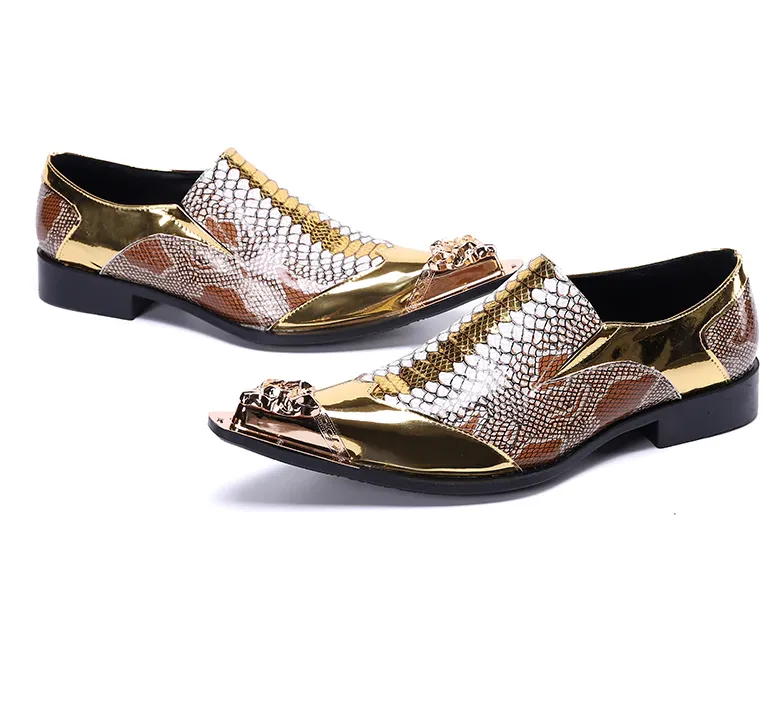 Shine Pointed Toe Slip-On Shoes