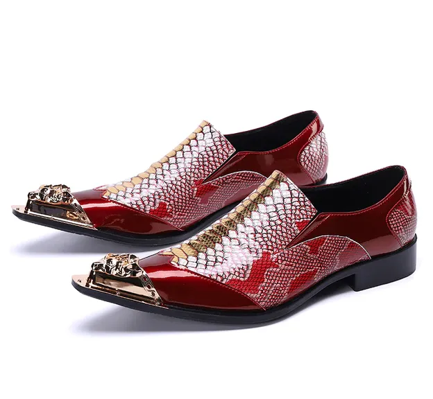 Shine Pointed Toe Slip-On Shoes