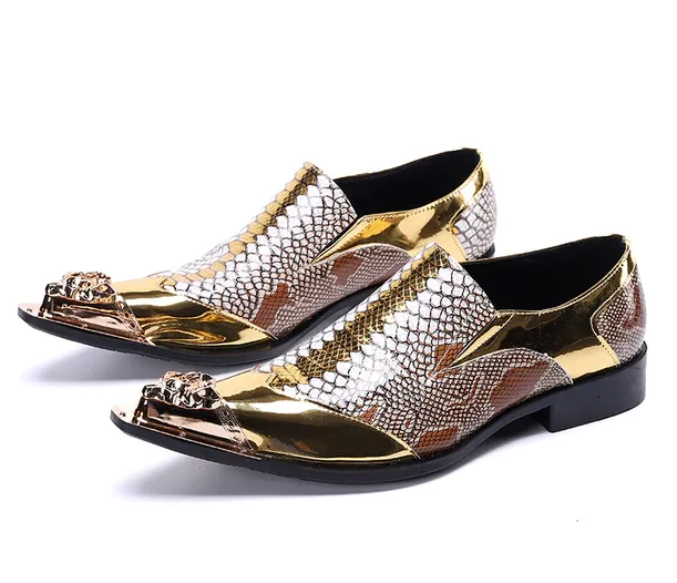 Shine Pointed Toe Slip-On Shoes