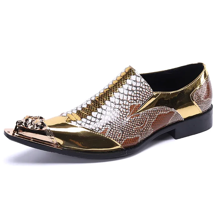 Shine Pointed Toe Slip-On Shoes