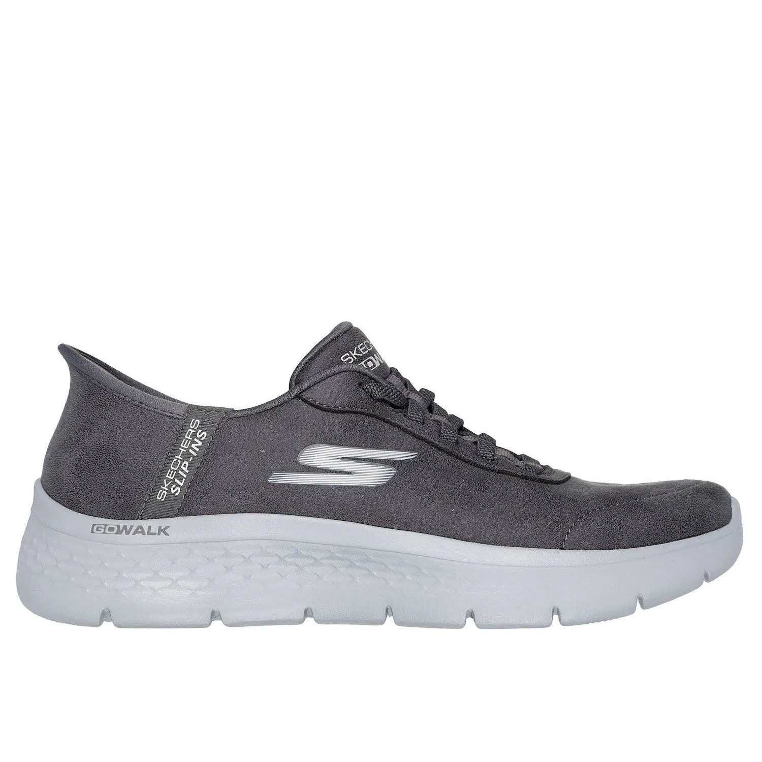 Skechers 124837 Go Walk Flex - Mali Hands Free Ladies Charcoal Slip On Trainers