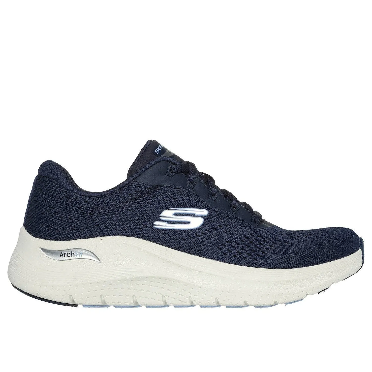 Skechers 150051 Arch Fit 2.0 - Big League Ladies Navy Textile Vegan Arch Support Lace Up Trainers