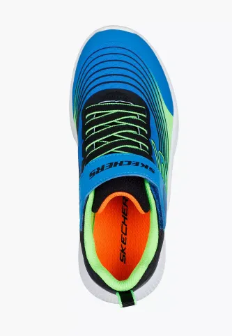 Skechers Boys Microspec Advance Trainer Blue/Lime