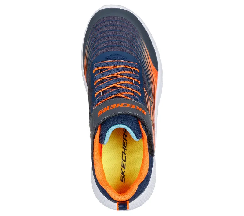 Skechers Boys Trainer Microspec Advance Navy/Orange