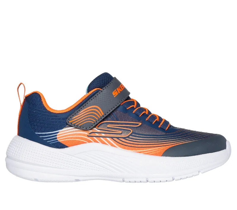 Skechers Boys Trainer Microspec Advance Navy/Orange