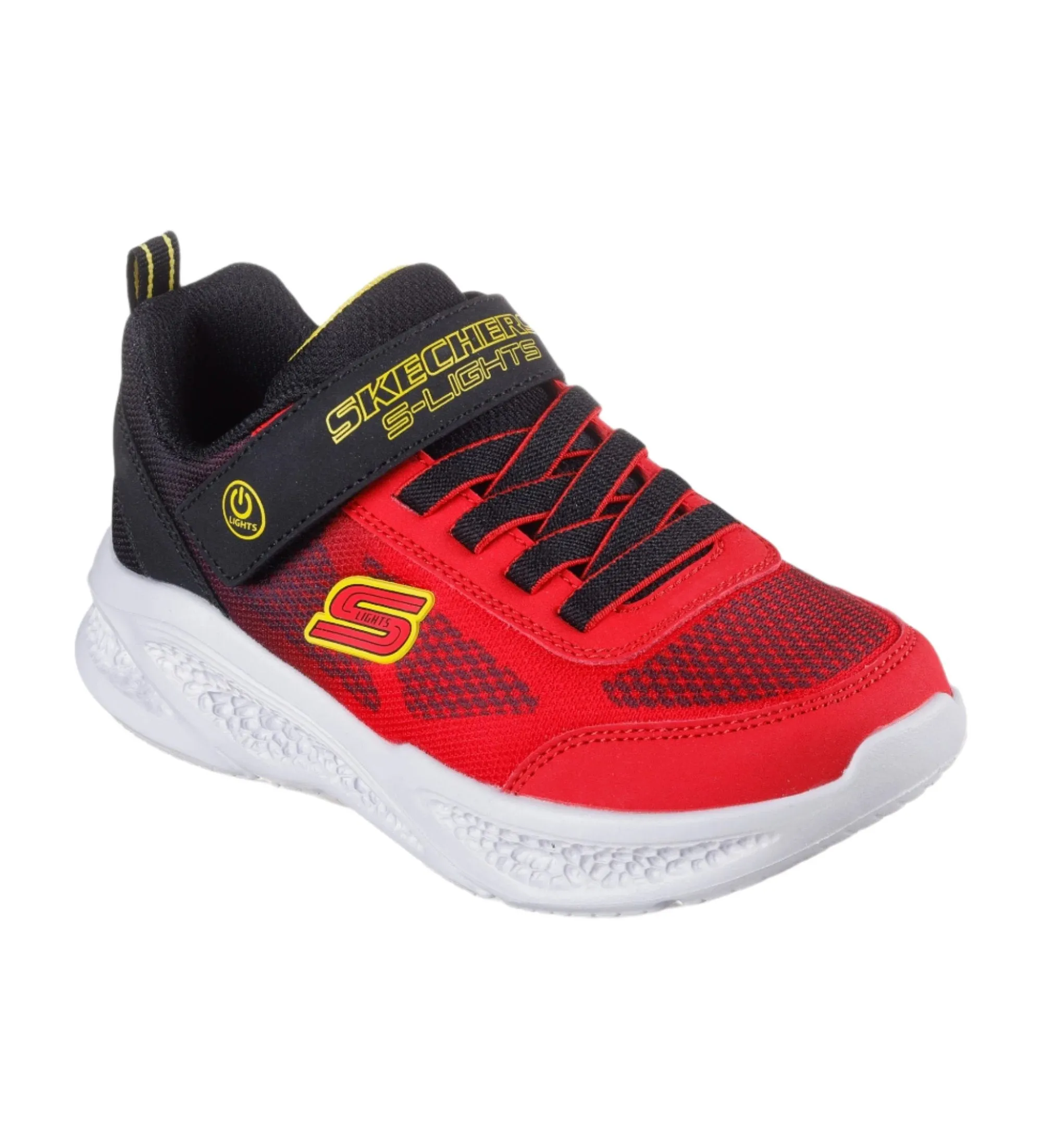 Skechers Boys Trainer S Lights Meteor Lights Krendox Red/Black