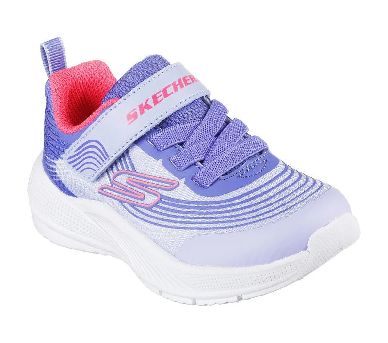 Skechers Girls Microspec Advance Trainer Lavender/Neon Pink