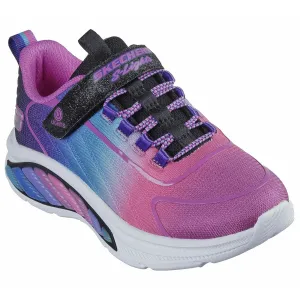 Skechers Girls Trainer S Lights Rainbow Cruisers Black/Multi