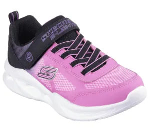 Skechers Girls Trainer S Lights Sola Glow Ombre Deluxe Black/Hot Pink