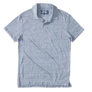 Soldano Linen Polo - Denim (Final Sale)