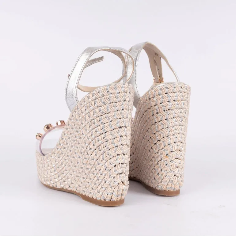 Sophia Webster Leather Color block Pattern Espadrilles