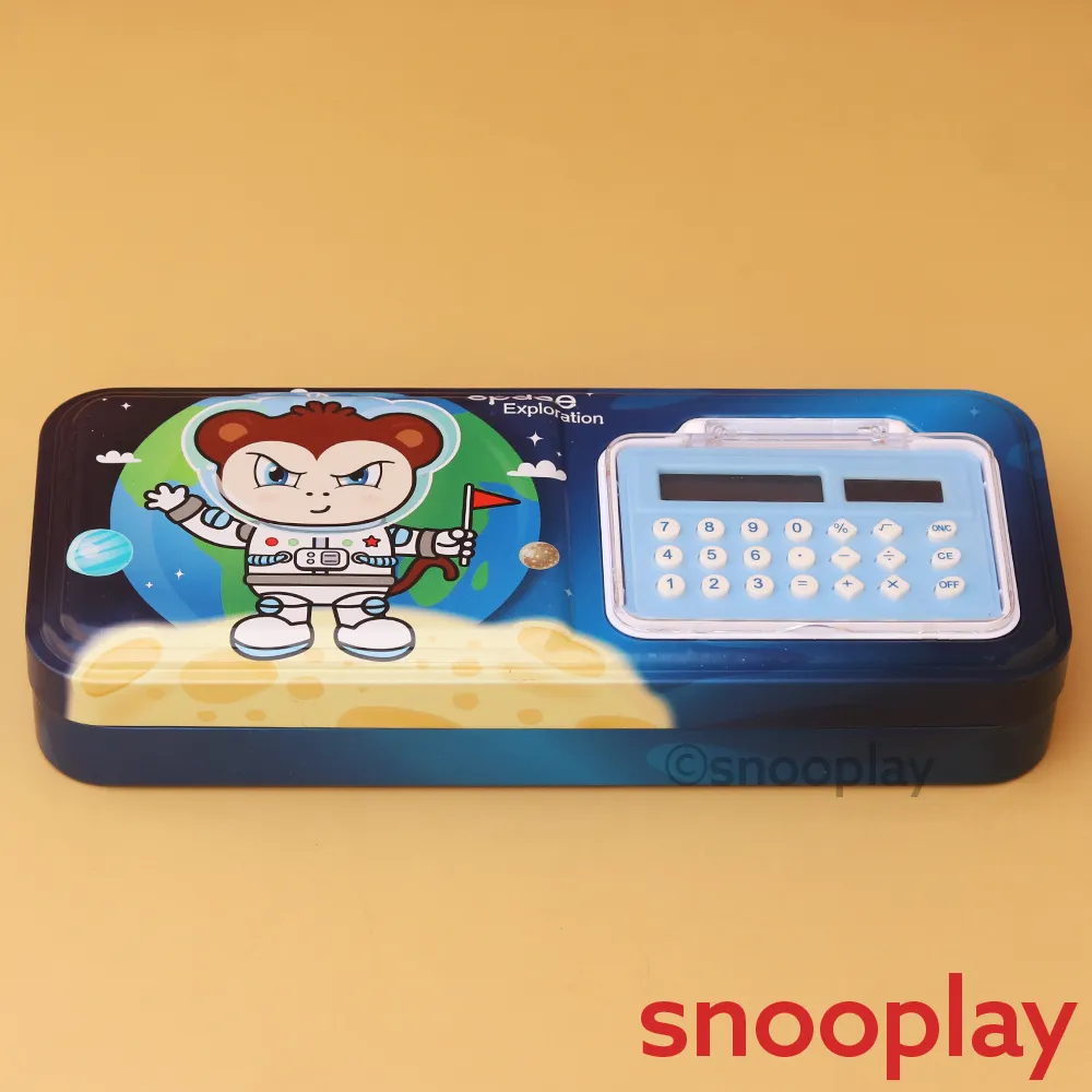 Space Exploration Pencil Box with Calculator