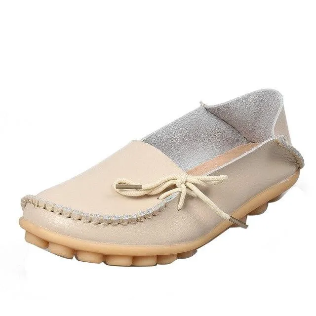 Spring Leather Loafers for Women