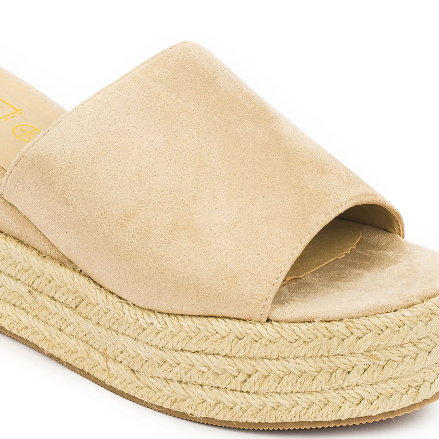 Stone Flat Espadrille Wedges