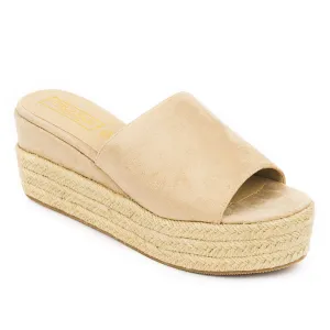 Stone Flat Espadrille Wedges