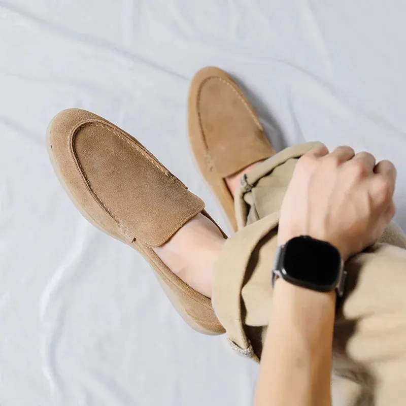 Suede Slip On Loafers