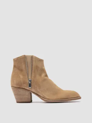 SYDNE 015 - Beige Suede Ankle Boots