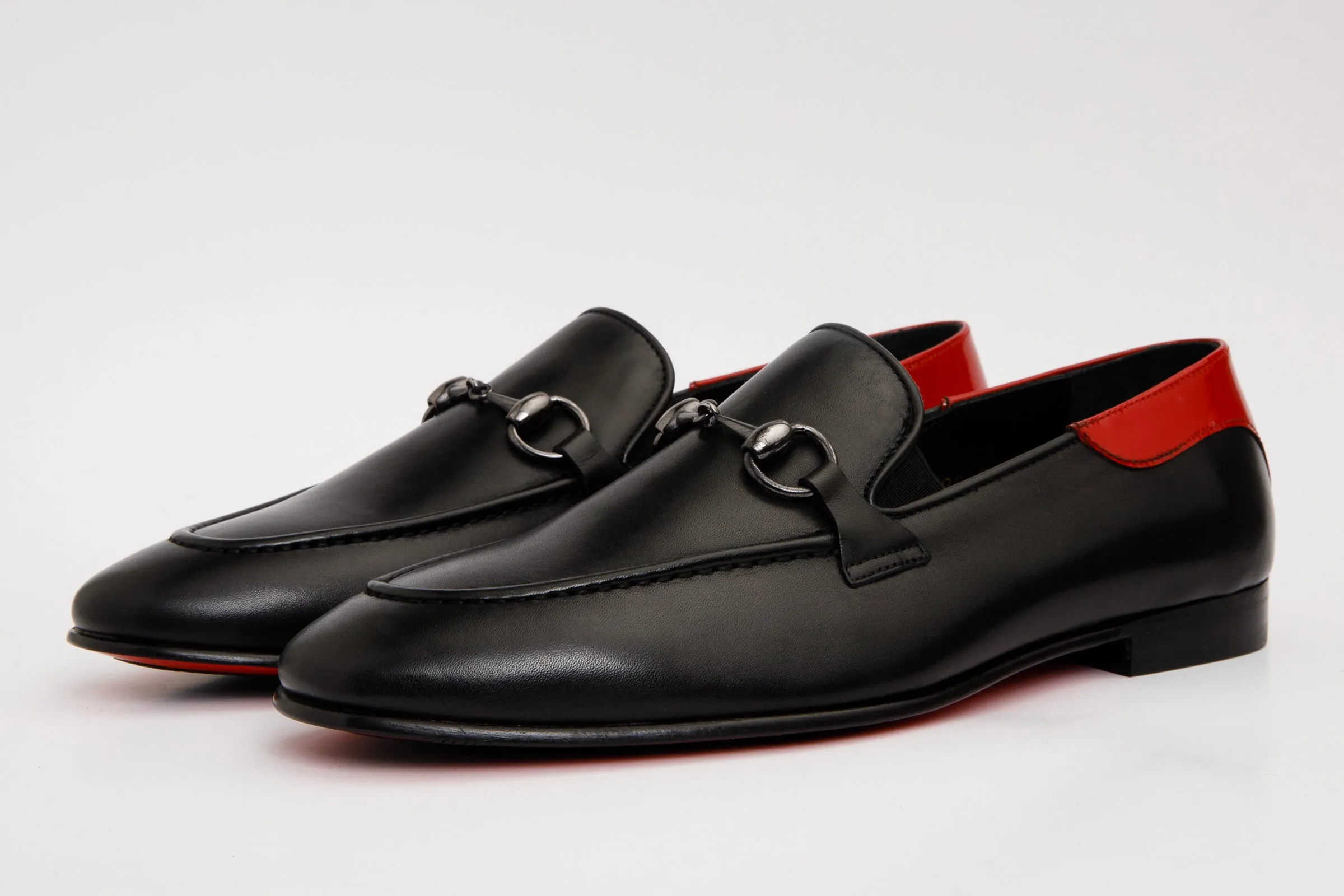 The Maratea Black Leather shoe Bit Loafer Men  Shoe