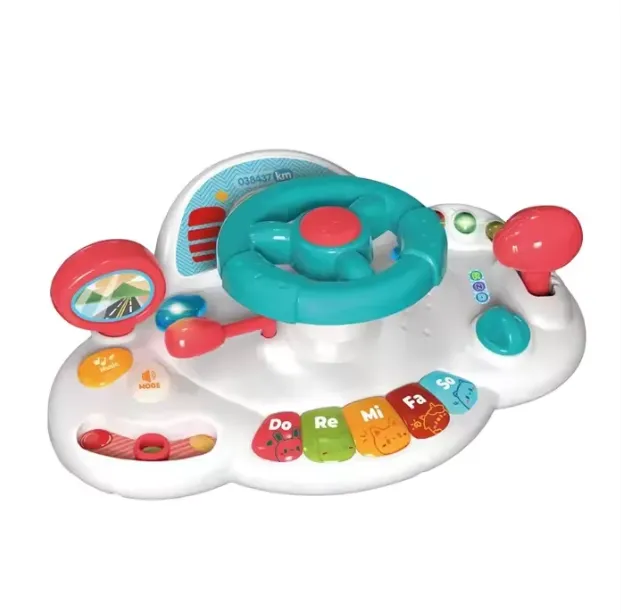 Toddlers Piano Steering Wheel Battery Operated Toy