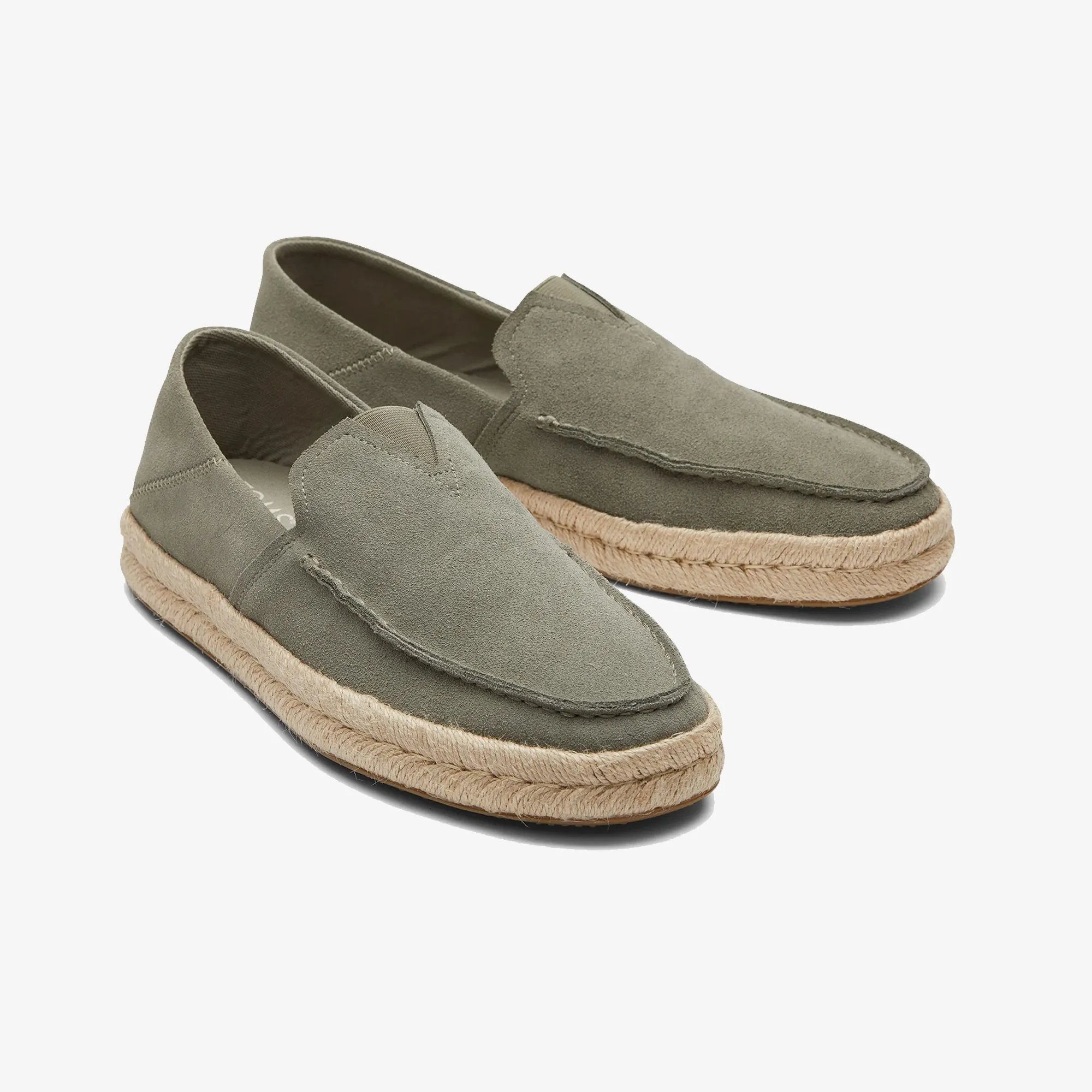 Toms | ALONSO LOAFERS SUEDE ESPADRILLES  { OLIVE