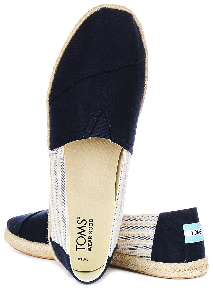 Toms Alpargata Rope In Navy Blue For Women