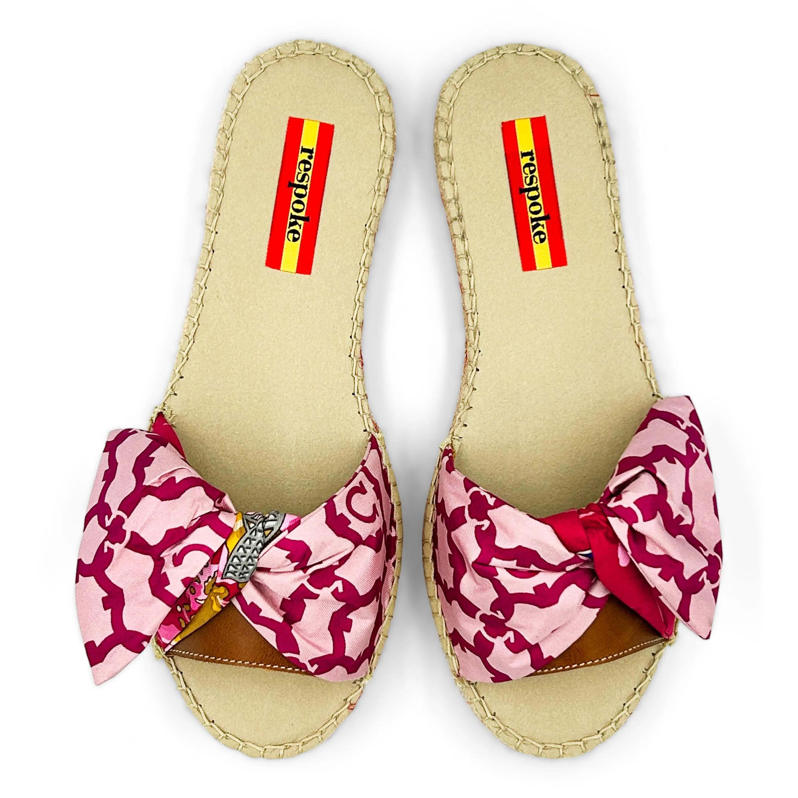 TRELLIS DOTCOM Strawberry Bow Slide Espadrilles