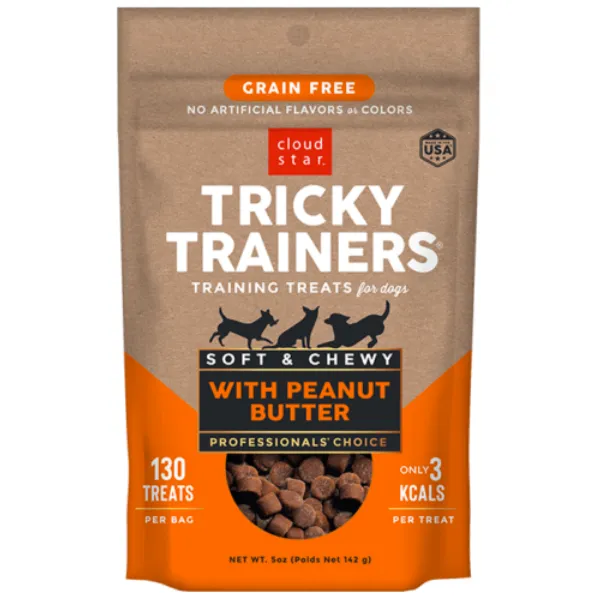 Tricky Trainers Soft & Chewy Grain Free Treats, Peanut Butter