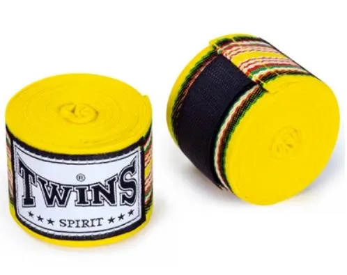 TWINS SPIRIT MUAY THAI BOXING HANDWRAPS CH-2 INELASTIC PREMIUM COTTON 5 M 5 COLOURS