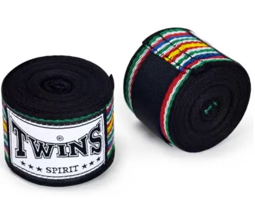 TWINS SPIRIT MUAY THAI BOXING HANDWRAPS CH-2 INELASTIC PREMIUM COTTON 5 M 5 COLOURS