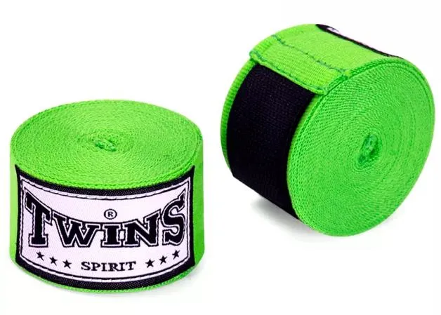 TWINS SPIRIT MUAY THAI BOXING HANDWRAPS JUNIOR CH-6 COTTON 3 M 9 COLOURS