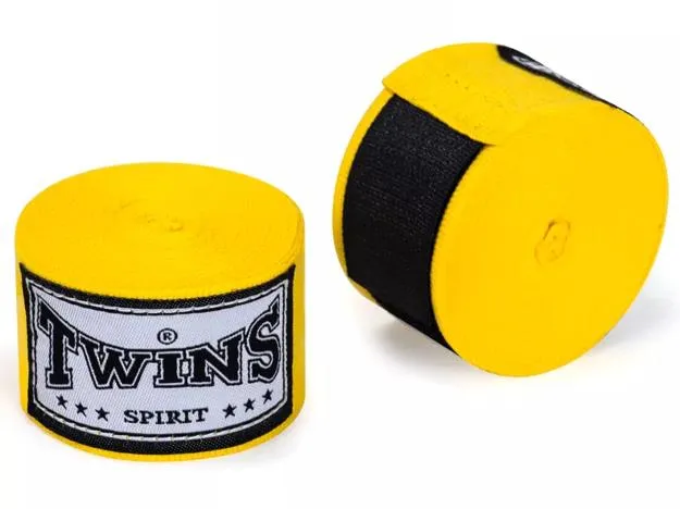 TWINS SPIRIT MUAY THAI BOXING HANDWRAPS JUNIOR CH-6 COTTON 3 M 9 COLOURS