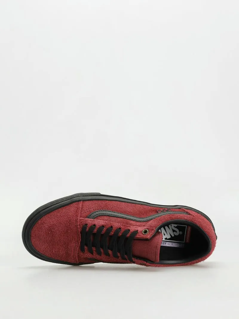 Vans Skate Old Skool - Hairy Suede Black / Burgundy