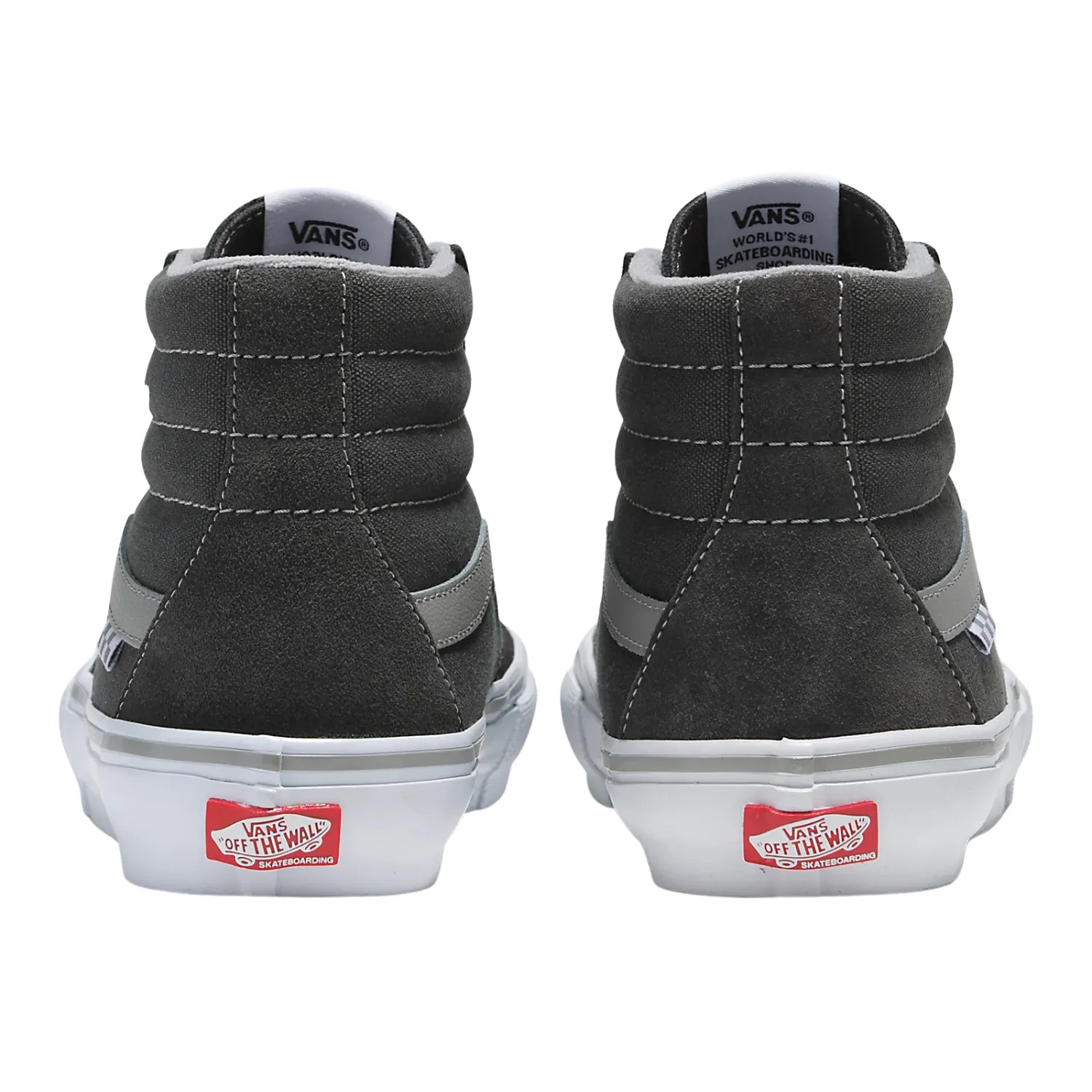 Vans Skate Sk8-Hi Dark Grey/White - Men's Shoes