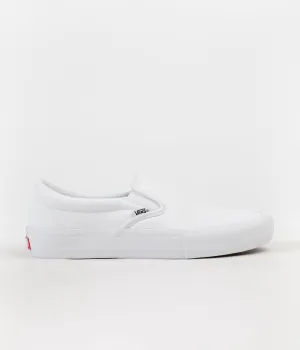 Vans Slip On Pro Shoes - White / White