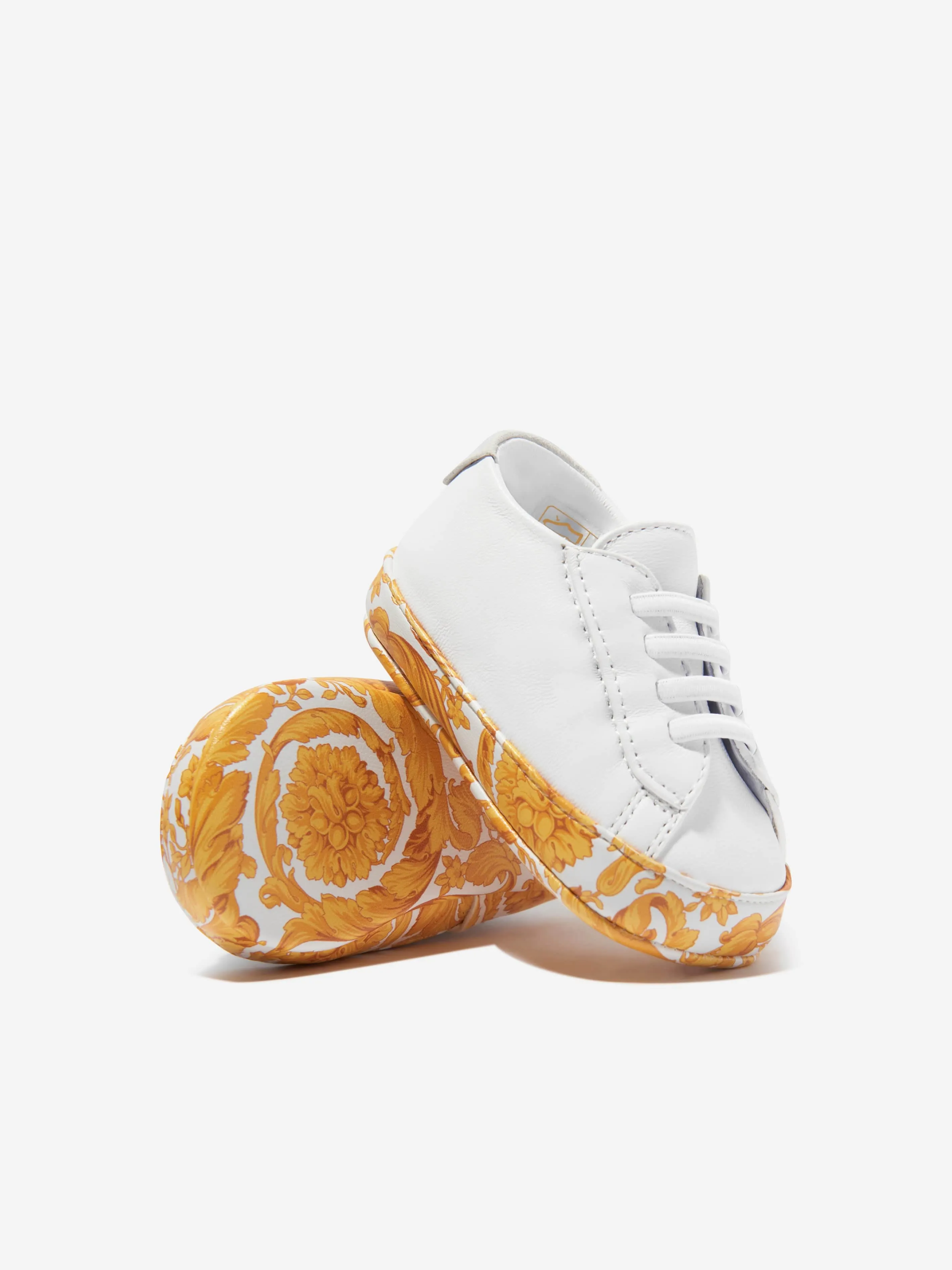 Versace Baby Barocco Trainers in White