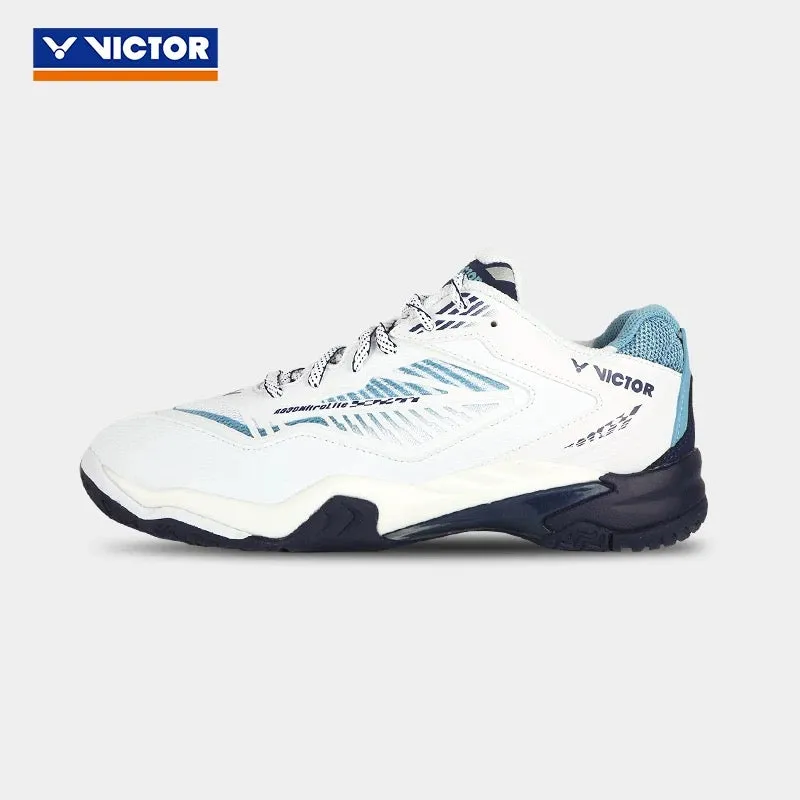 Victor 2024 A830 Nitro Lite Badminton Shoes AB White/Blue Unisex