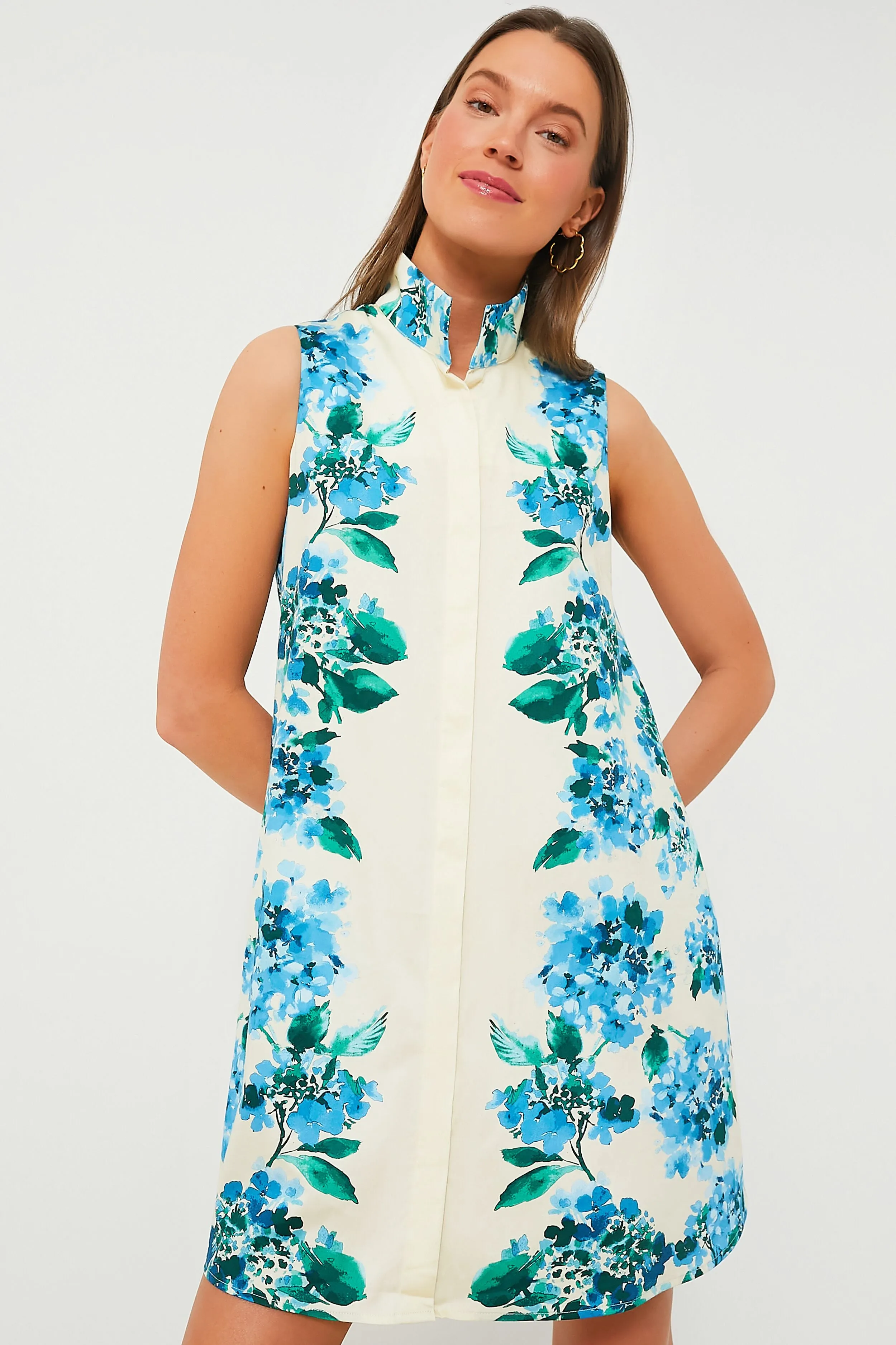 Water's Edge Hydrangea Sleeveless Charlie Dress