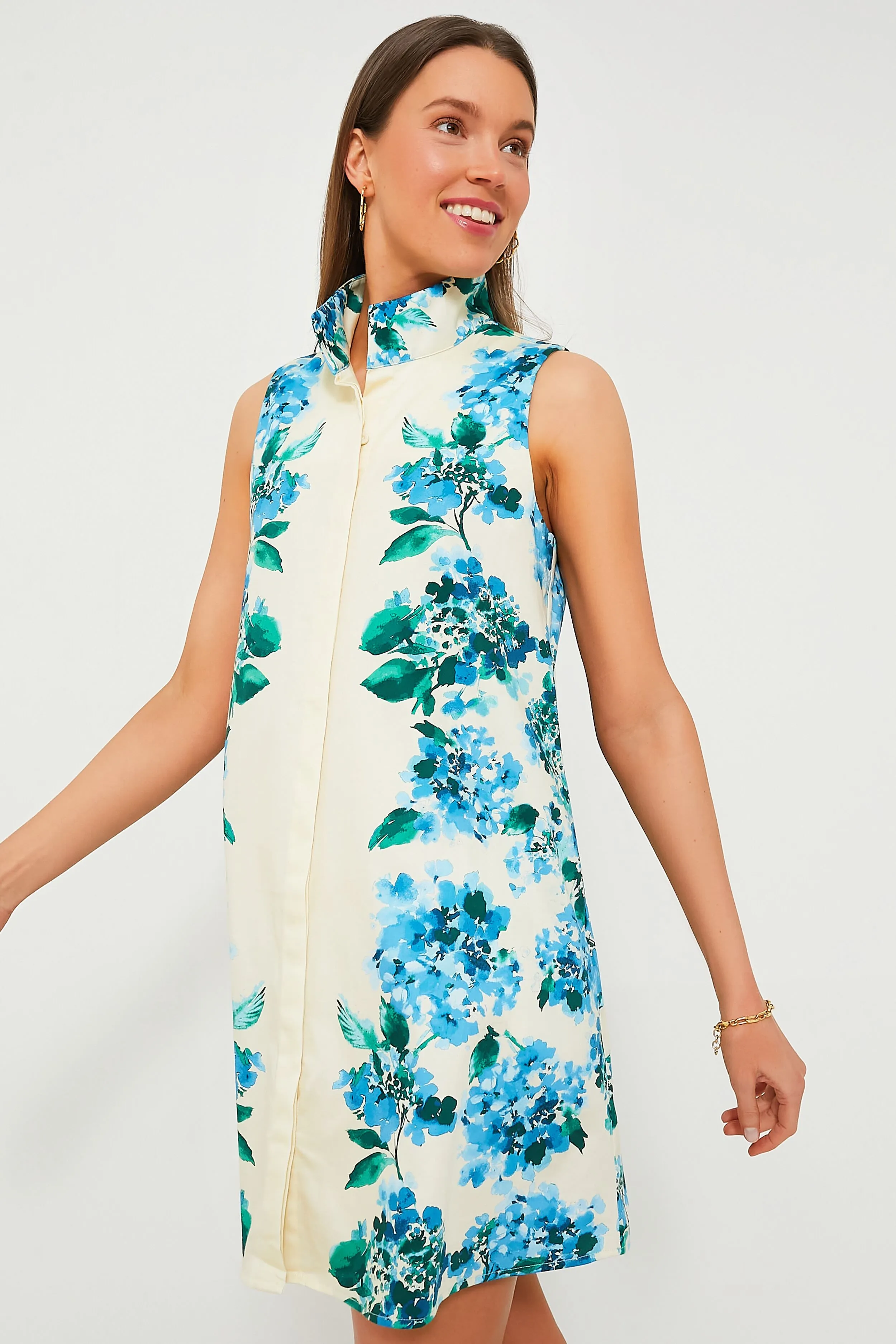 Water's Edge Hydrangea Sleeveless Charlie Dress