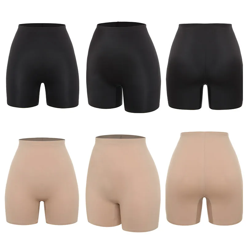 Women's Safety Slip Shorts Under Skirt Seamless Anti Chafing Boxer High Waist Boyshorts Anti-emptied Panties Yoga Short Pants