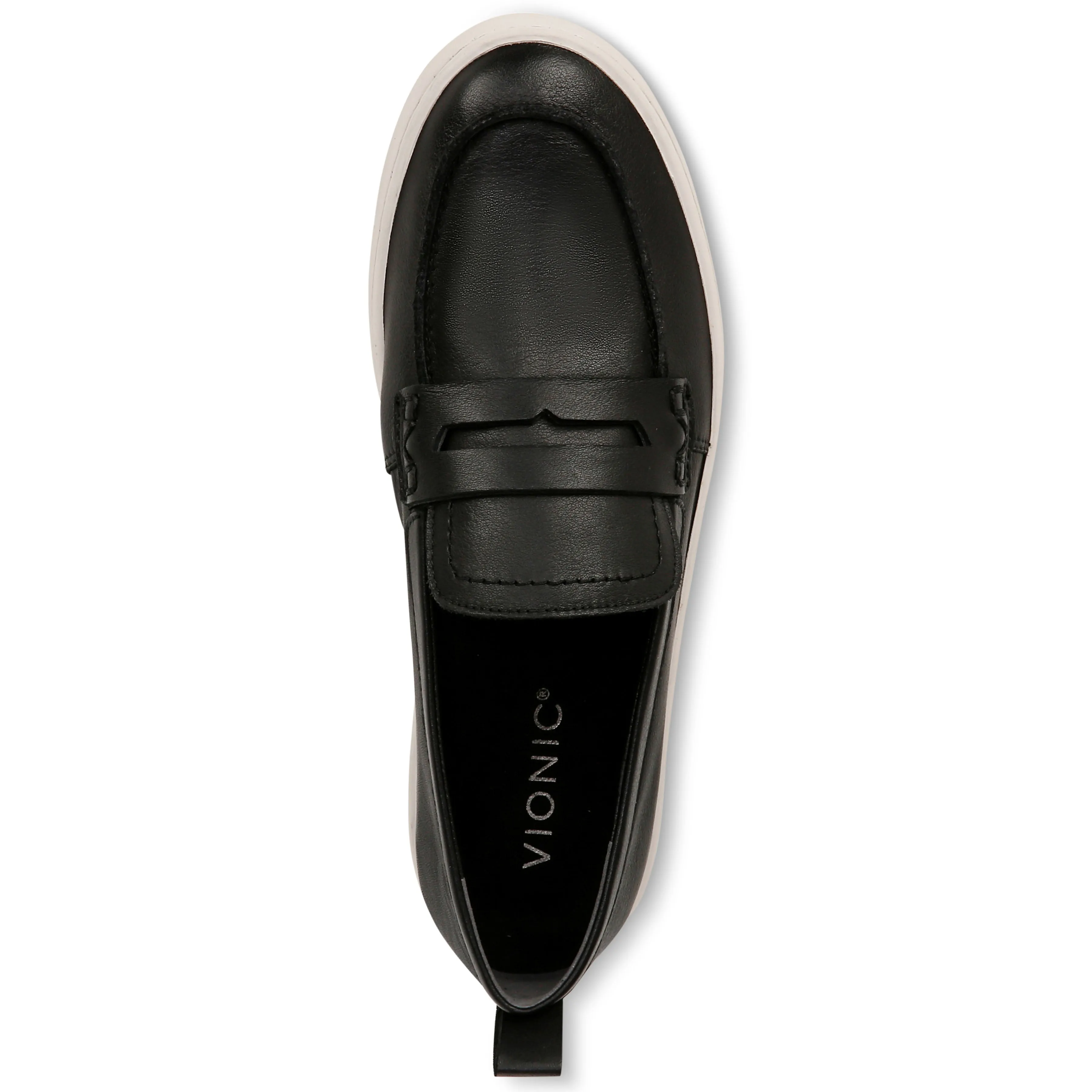 Women's Vionic Uptown Loafer Black/White Leather