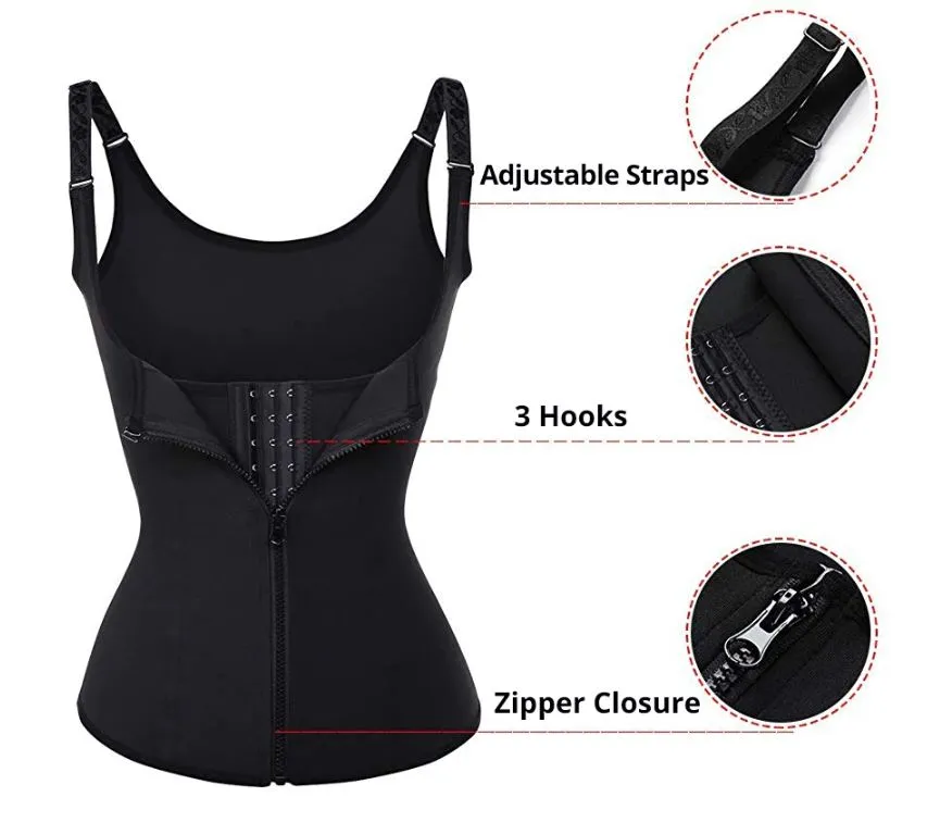 Zip and Clip Neoprene Waist Trainer Vest