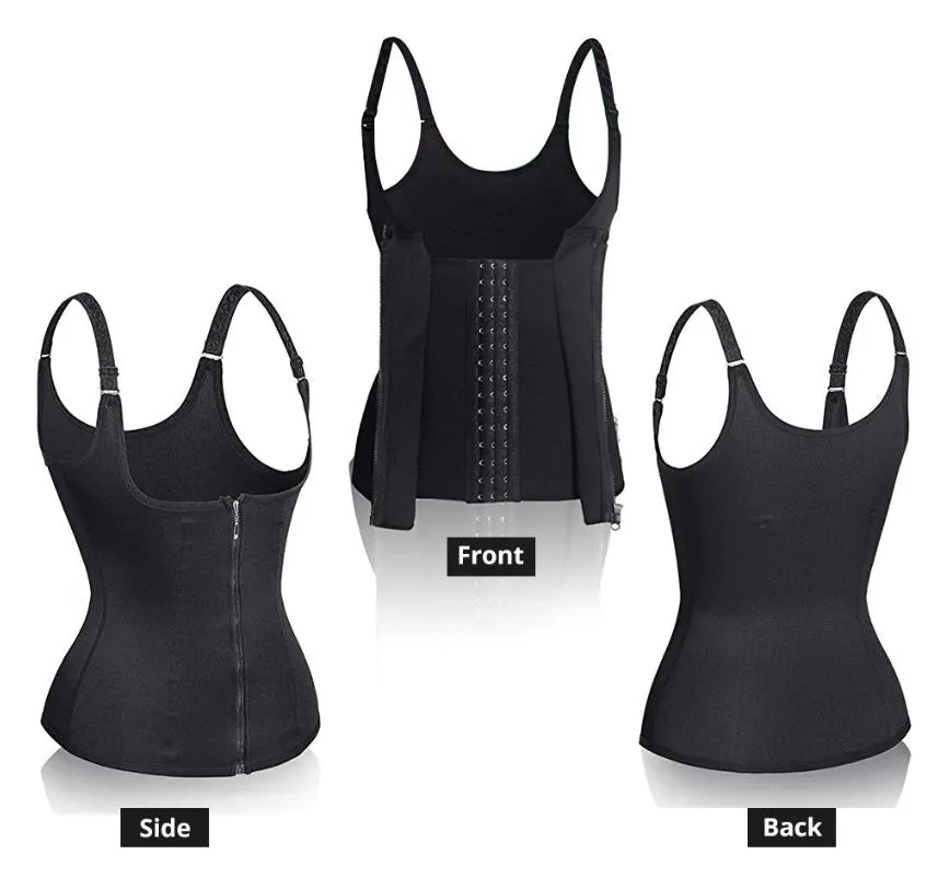 Zip and Clip Neoprene Waist Trainer Vest